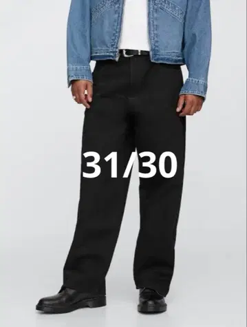 GAP 슈퍼 배기 데님 블랙 31/30