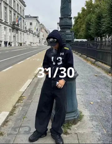 GAP 슈퍼 배기 데님 블랙 31/30