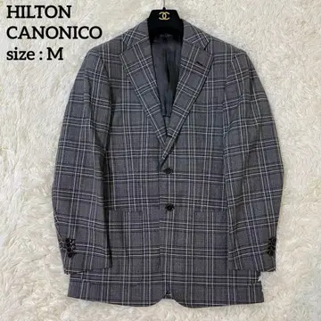 미사용급 HILTON 이탈리아 고급 원단 카노니코 테일러드 자켓 체크