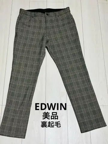EDWIN 에드윈 새상품급 체크 팬츠 그레이 속기모 LL 2L XL