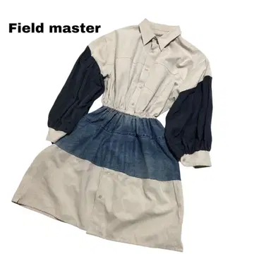 [필드 마스터] 이소재 절개 데님 원피스 미국 빈티지 의류 빈티지