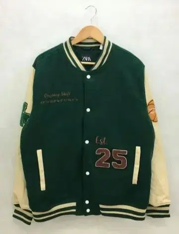 Zara 바시티 자켓 그린