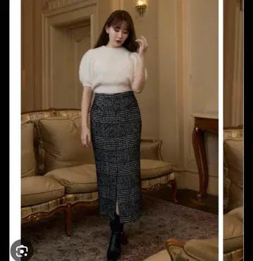 Hemingway Check Tweed LongSkirt