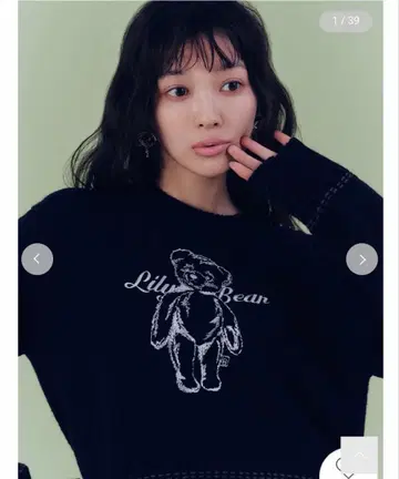 Lily Bear 자수 니트탑