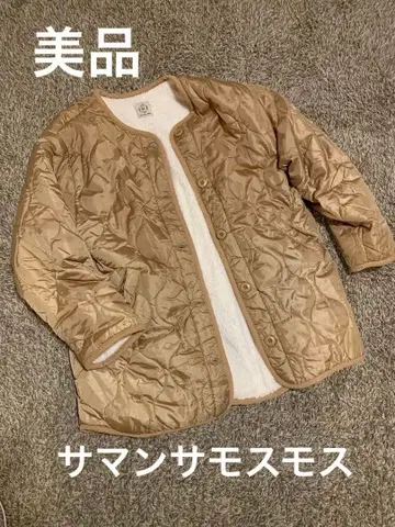 노카라 보아 퀼트 코트 퀼팅 자켓 사만사 모스모스 베이지