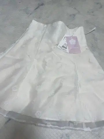 MARY QUANT 콜라보 데이지 플로키 프린트 백 레이스업 스커트