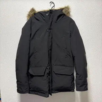 블랙 다운 자켓 퍼 충전솜