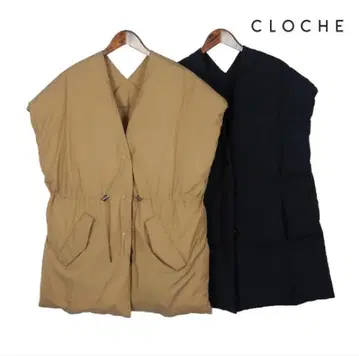CLOCHE 2Way 리버서블 다운 베스트 베이지 미사용 새상품