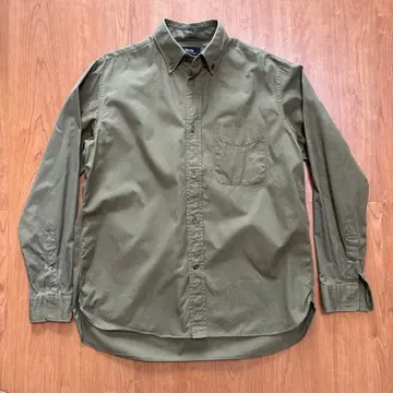 Riprap 올리브 카키 버튼 다운 셔츠 XL