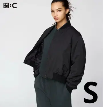 [ 미사용 새상품 ] UNIQLO C 보머 자켓 블랙 [ S 사이즈 ]