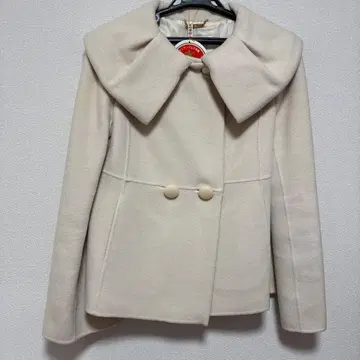 Harrods 빅 칼라 코트 캐시미어 혼방 하프 코트 피 코트 옷깃