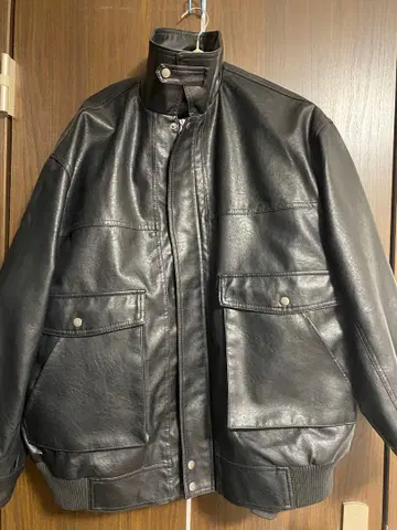 블랙 가죽 자켓 프리 사이즈