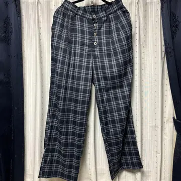 WISH FOREVER 와이드 팬츠 M사이즈 체크 무늬