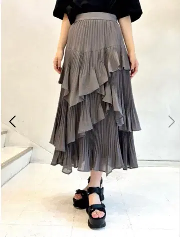 SNIDEL 롱 플리츠 스커트