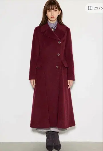 선착순! 리엔다 보르도 신데렐라 라인 코트