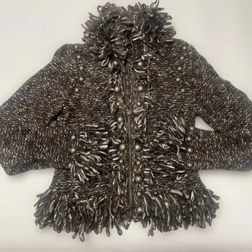 에포카 프린지 니트 자켓