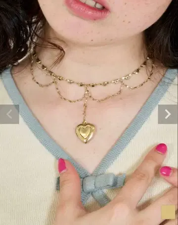 tinajojun 인터넷 목걸이 하트 로켓 목걸이