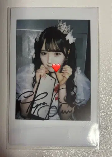 타지마 사쿠라코 친필 사인 폴라로이드