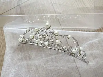 THE KISS 더 키스 티아라 실버 펄 비쥬 결혼식