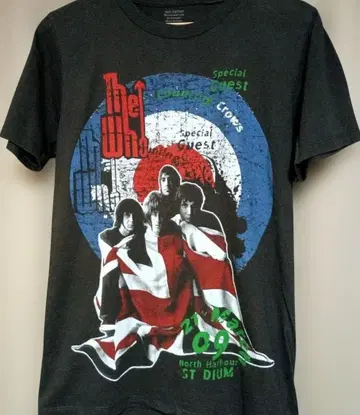 새상품급 더 후 셔츠 THE WHO 락T 다크 그레이