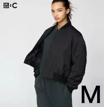 [ 미사용 새상품 ] UNIQLO C 보머 자켓 블랙 [ M 사이즈 ]