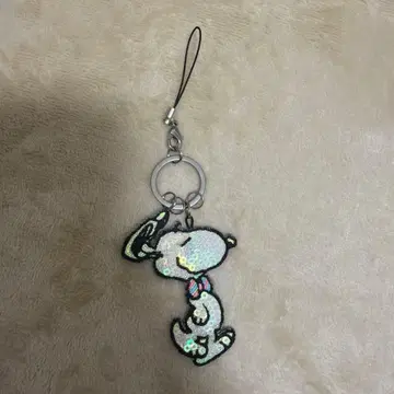 스누피 inprivate 피넛 스팽글 참 키링