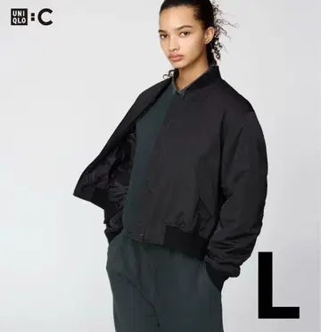 [ 미사용 새상품 ] UNIQLO C 보머 자켓 블랙 [ L 사이즈 ]
