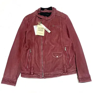 [ 미사용 새상품 ] 레트로 그레이드 가죽 자켓 라이더스 소가죽 빨간색