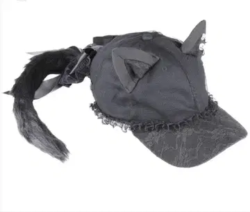 CAT EAR & TAIL LACE CAP majoh 고스로리 고양이 귀