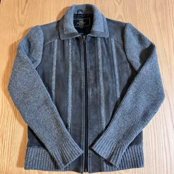 THEE HYSTERIC XXX 니트 절개 자켓 S 스웨이드 그레이