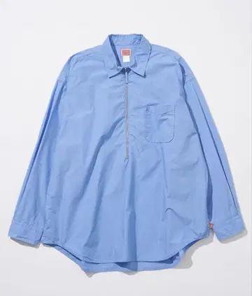 HINSON 하프 지퍼 브로드 셔츠 롱 슬리브 M