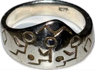 실버 925 추상 디자인 빈티지 반지 18호