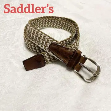 Saddler's 메쉬 가죽 밴딩 이탈리아제 뜨개질