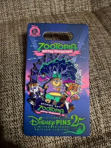 플로리다 한정 주토피아 신규 어트랙션 오픈 기념 배지