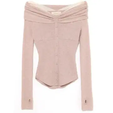 ANDMARY Shannon tulle knit tops pink