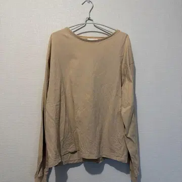Chico 베이지 긴팔 티셔츠 빅 사이즈 프리 사이즈