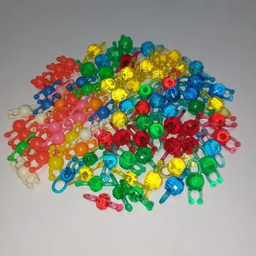 이어지는 컬러풀 비즈 약 85개입 레트로