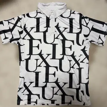 LUXEAKMPLUS 골프 셔츠 M 화이트/블랙
