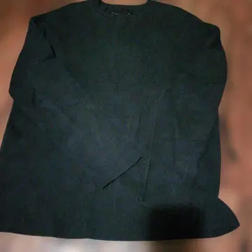 ESTNATION 에스트네이션 크루넥 코튼 긴팔 블랙 M