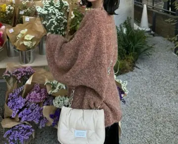 hinari 히나리 오버믹스 부클 니트 테라코타