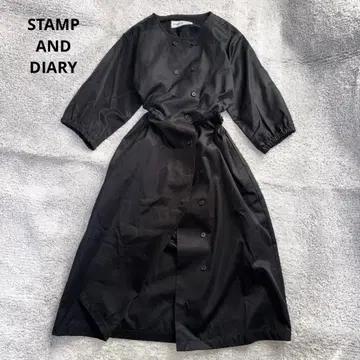 STAMP AND DIARY 스탬프 앤 다이어리 노카라 롱 코트