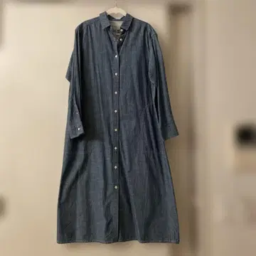 MUJI 데님 긴팔 셔츠 원피스 M