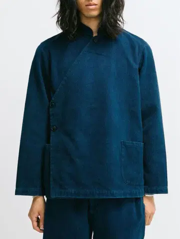 BLUE BLUE JAPAN 혼아이 라이트 사시코 쿠르타 자켓