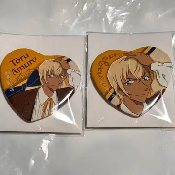 코난 하트 캔뱃지 아무로 토오루 마리모 크라프트 2세트