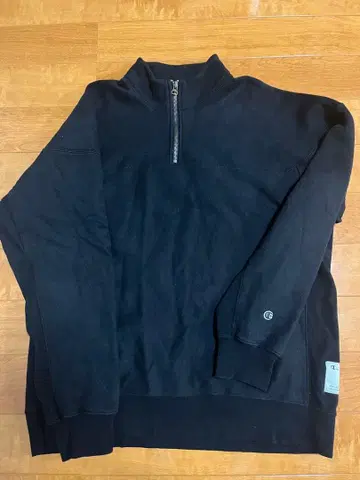 Champion 블랙 하프 지퍼 트레이닝복