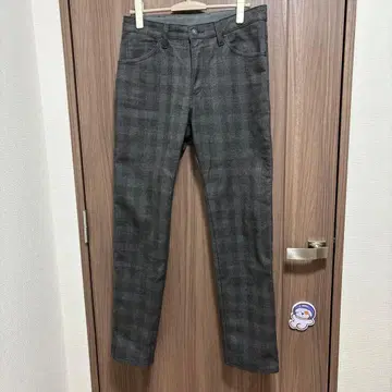 EDWIN WILD FIRE 그레이 계열 체크 팬츠 32