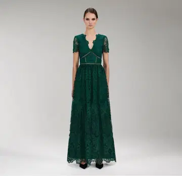 [ 새상품 ] self portrait 그린 녹색 레이스 원피스 드레스