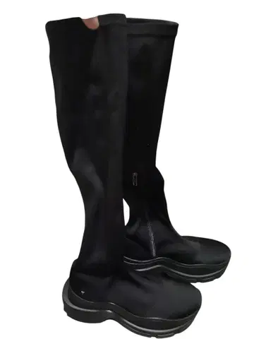 새상품 YELLO 통굽 니하이 롱 부츠