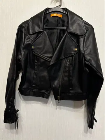 Fint 인조 가죽 자켓 블랙