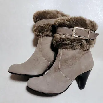 LAUTREAMONT 로트레아몽 부츠 퍼 벨트 브라운 40